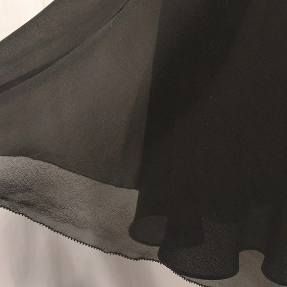 Black Silk Party Dress Bias Cut Feminine Flattering Midi Quality by Ann Taylor - Picture 6 of 8